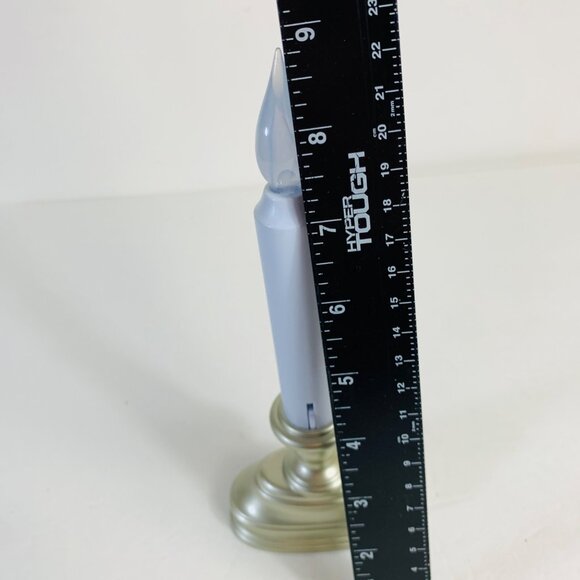 Flameless Candle Dusk to Dawn TImer Sensor Battery Pewter Color Base By Xodus - Picture 10 of 12